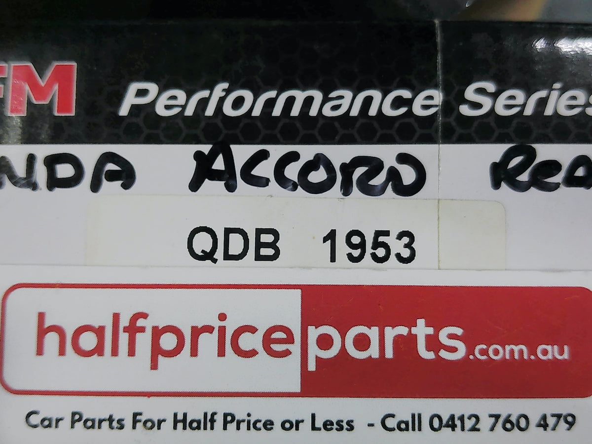 QFM Performance Rear Brake Pad Set Suits Honda Accord/Euro New Part