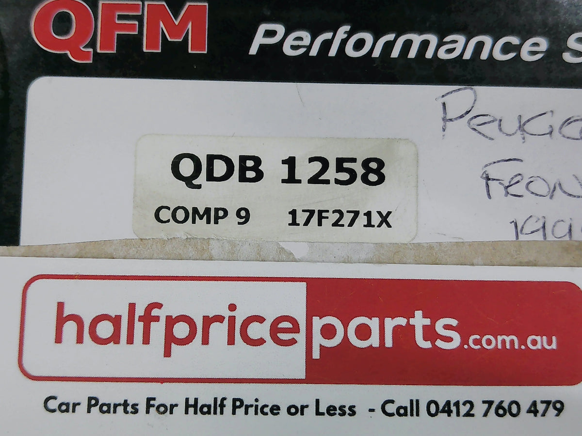 QFM Performance Front Brake Pad Set Suits Peugeot 306 /405 New Part