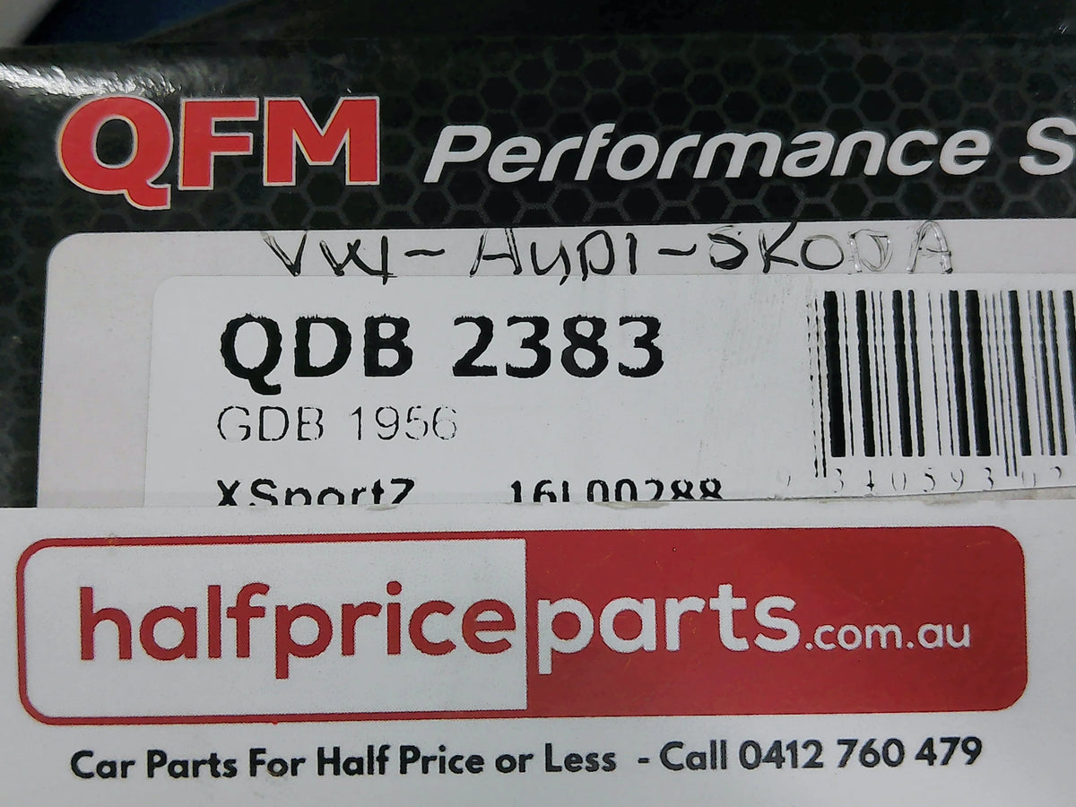 QFM Performance Front Brake Pad Set Suits VW/Audi/Skoda New Part