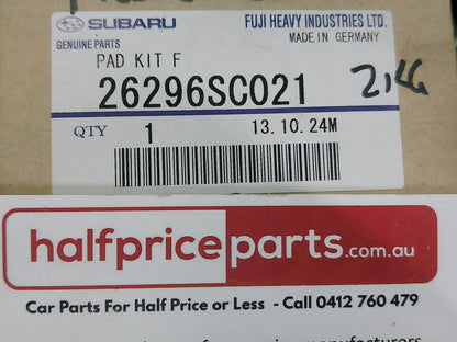 Subaru Impreza/XV/Forester Genuine Front Brake Pad Set New Part