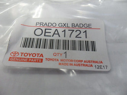 Toyota Prado 150 Series Genuine Tailgate GXL Badge New Part