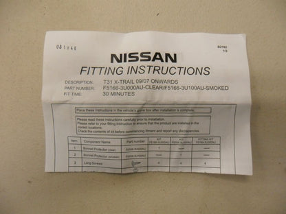 Nissan X Trail Genuine Bonnet Protector New Part