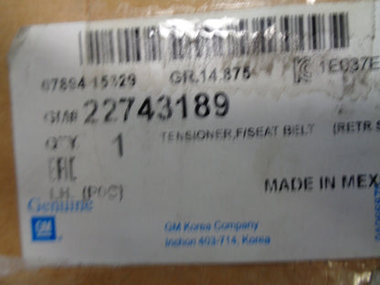 Holden CG/CG7 Captiva Genuine LHF Seat Belt Tensioner New Part