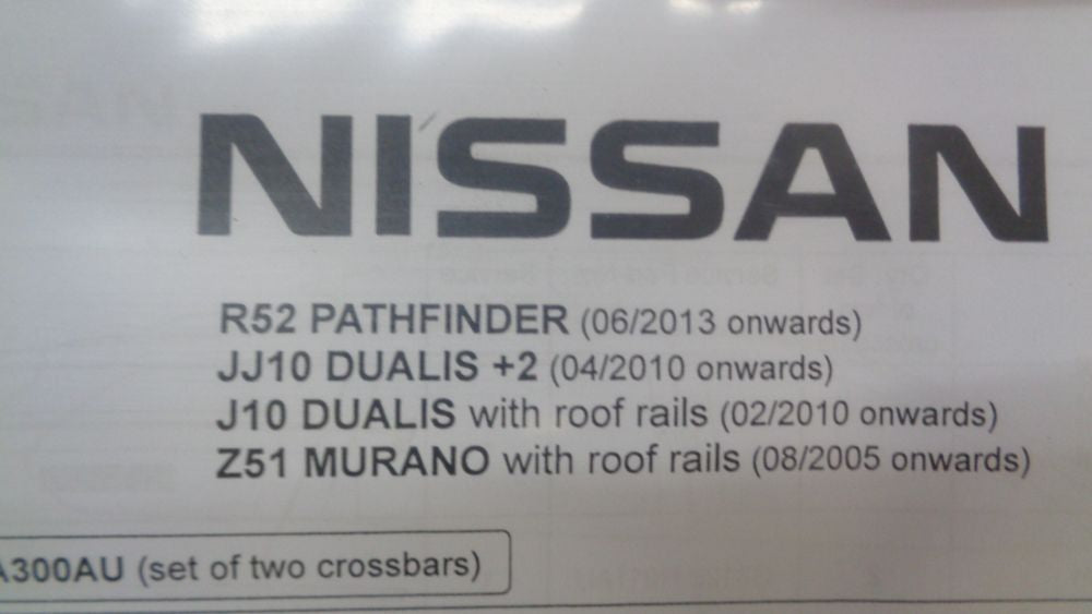 Nissan Pathfinder R52 & Murano Z51 series genuine Roof Cross bars New Part