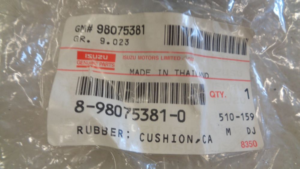 Isuzu D-Max Genuine No.2 Cab Rubber mounting Cushion New Part
