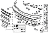 BMW 5 Series 540i Genuine Front Bumper Upper Trim And Chrome Moulding New Part