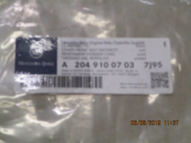 Mercedes-Benz Genuine Passenger Seat Back Alpaca Gray Leather 204 Series New Part