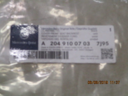 Mercedes-Benz Genuine Passenger Seat Back Alpaca Gray Leather 204 Series New Part