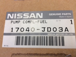 Nissan Qashqai J10/+2 JJ10 Genuine fuel pump 4WD new part