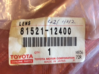 Toyota Corolla Genuine left hand front indercator lens new part