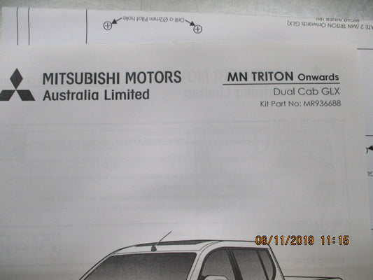 Mitsubishi MN Triton Genuine Rear Park Assit Kit New Part