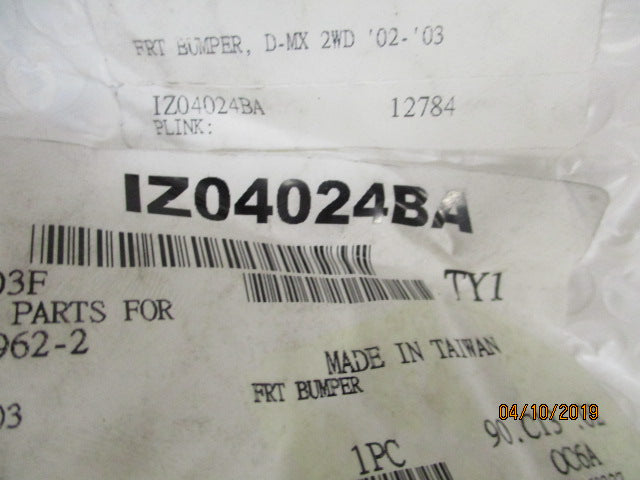 Tong Yang Front Bumper Cover Suits Isuzu D-Max New Part