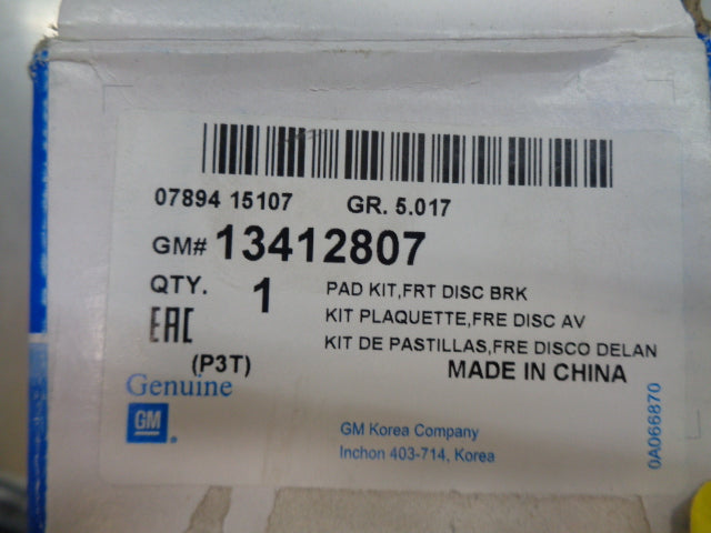 Holden TM Barina Genuine Front Brake Pads New Part