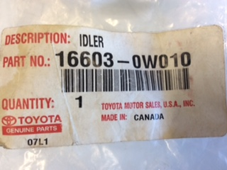 Toyota Landcruiser Genuine idler pulley sub assembly new part