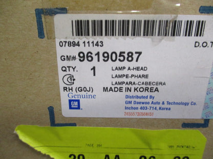 Daewoo Nibira Genuine Left Hand Head Light New Part