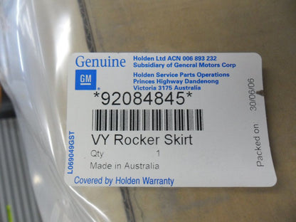 Holden VY-VZ-SV8 Commodore Genuine Right Hand Sill Skirt Unpainted New Part