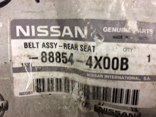Nissan R51 Pathfinder Genuine 2nd Row Center Seat Belt New Part