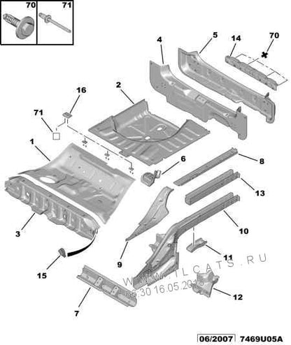 Citroen C5 Genuine Rear Inner Panel Assy New Part