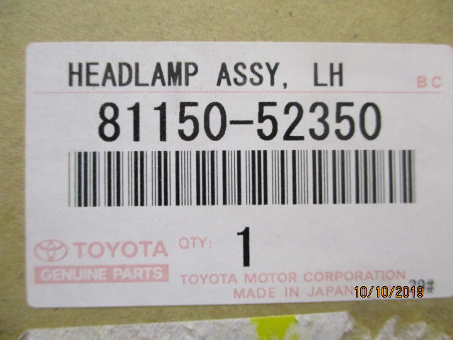 Toyota Echo Genuine Left Hand Front Headlight New Part