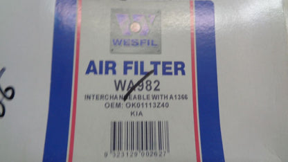 Wesfil Air Filter Suits Kia Sportage 2.0ltr New Part
