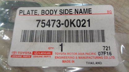Toyota Hilux Genuine 3.0 Emblem side plate New Part
