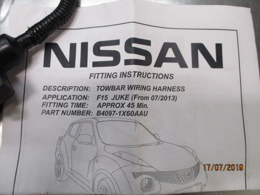 Nissan Juke  F15 Genuine Tow Bar Wiring Loom Kit New Part
