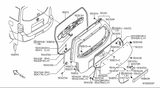 Nissan Pathfinder Rear Lift-Gate Glass Handle Genuine New Part