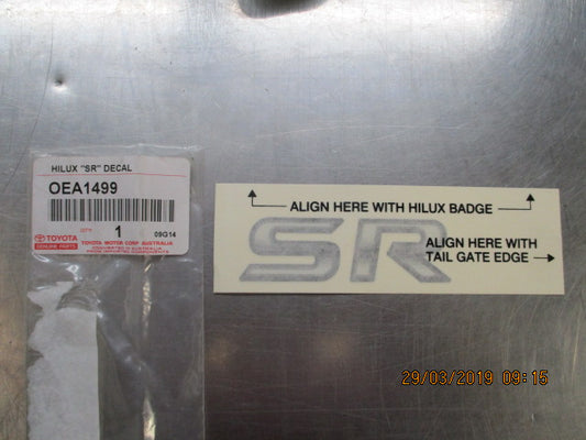 Toyota Hilux SR Genuine Rear Tail Gate Decal New Part