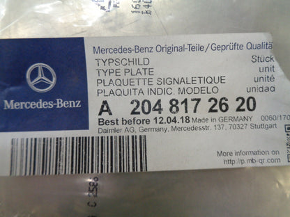 Mercedes Benz A Class W169 Genuine Elegance Badge New Part