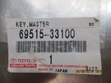 Toyota Genuine Master Key Uncut New Part