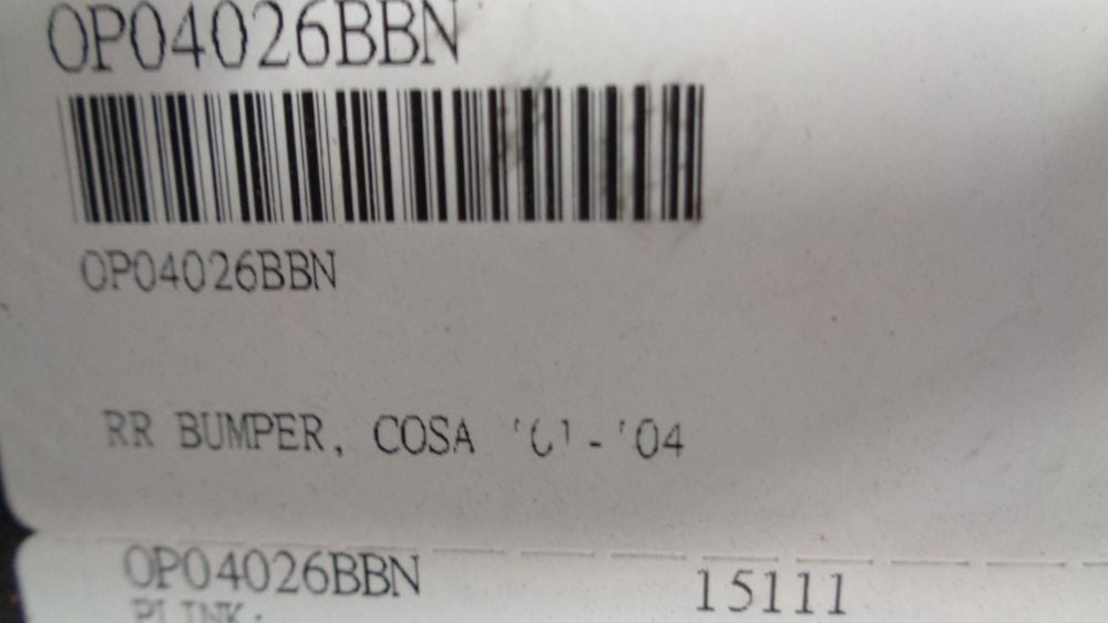 Tong Yang Rear Bumper Bar Cover in Partial Prime New Part Suitable for Holden Barina XC