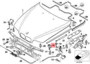 GENUINE BONNET LOCK LATCH BMW E39 NEW PART