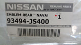 Nissan Navara D40M Genuine tailgate emblem new part