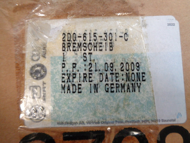VW/Mercedes Benz Genuine Front Rotor New Part