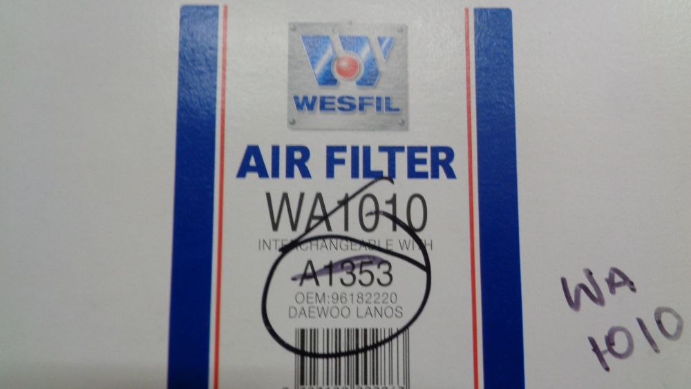 Wesfil Air Filter Suits Daewoo Lanos New Part