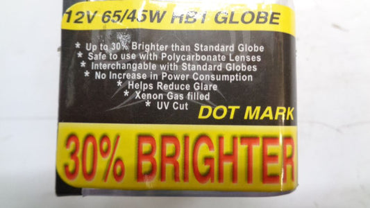 Night Vision 12V 65/45W HB1 Globe x2 30% Brighter New Part