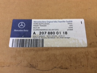 Mercedes-Benz E350-E550 Genuine left hand front guard new part