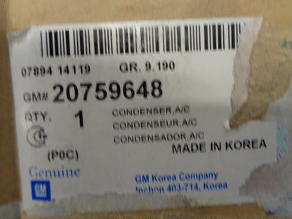 Holden CG/CG7 Captiva Genuine A/C Condenser New Part