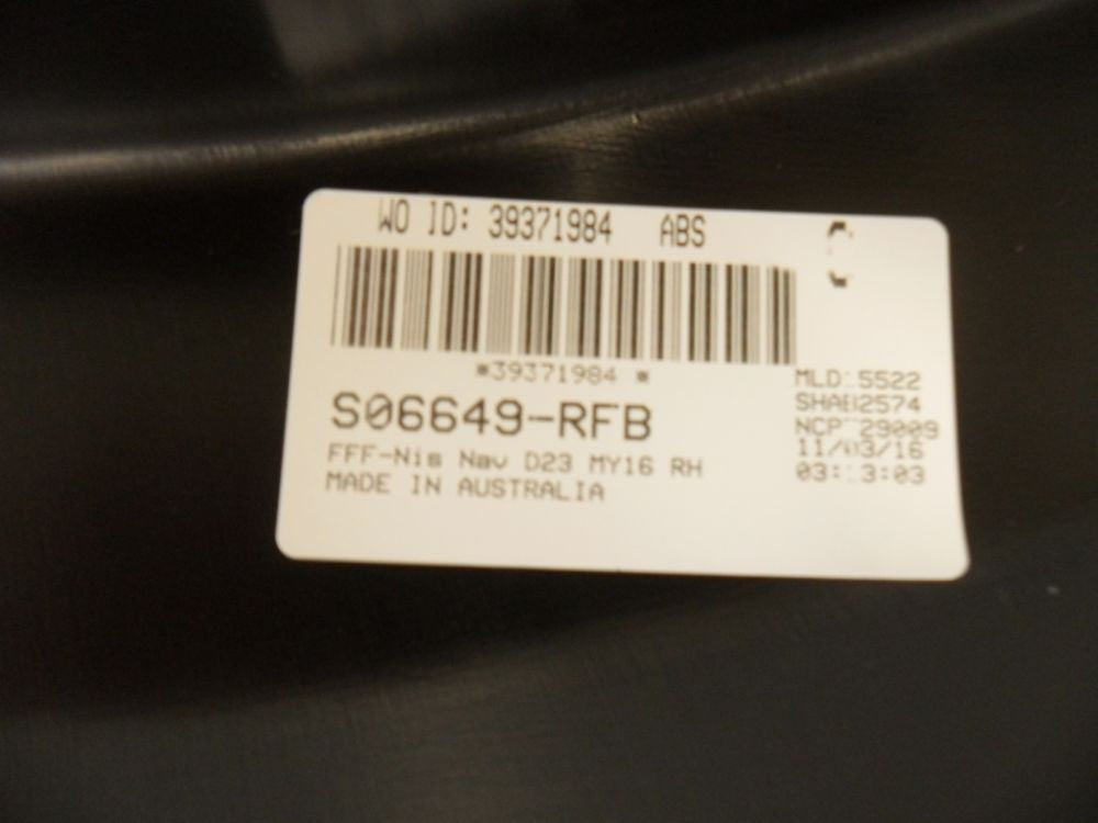 Nissan Navara D23 Genuine Front Right Hand Flare Extension New Part