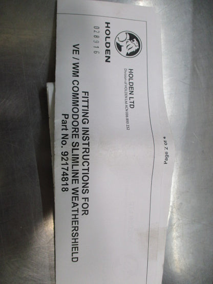 Holden VE-WM Commodore Genuine Front Left Slim Line Weather Shield New Part