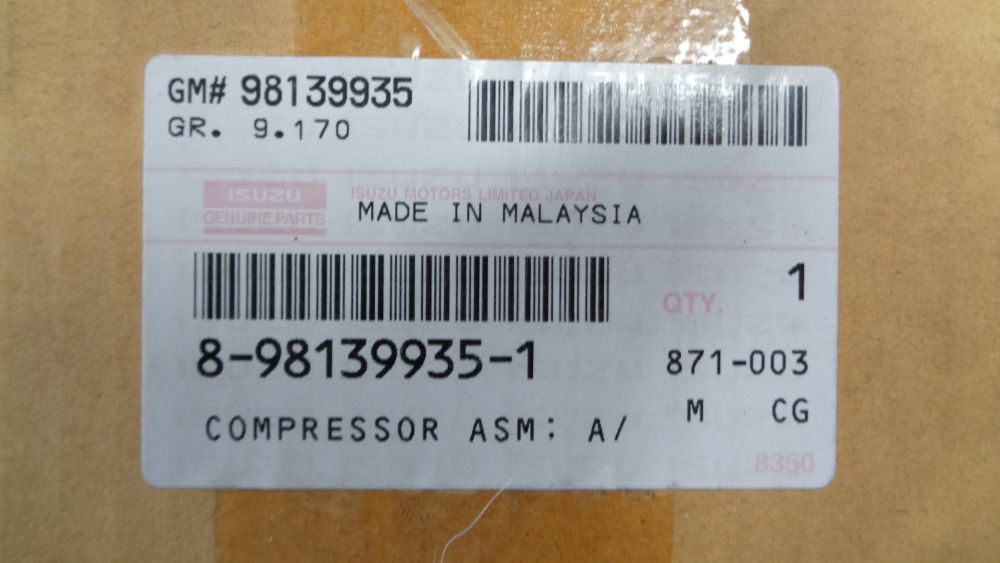 Isuzu D-Max Genuine A/C Compressor New Part