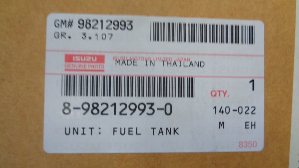 Isuzu MU-X Genuine Fuel Tank Sender Unit New Part