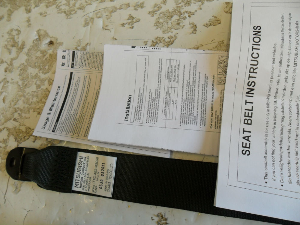 Mitsubishi Triton ML Genuine Right Hand Front Seat belt New Part