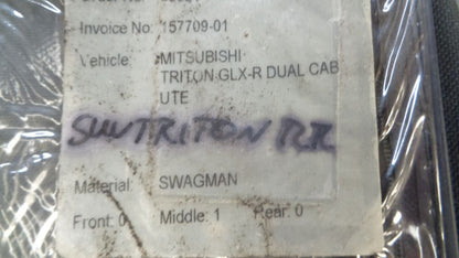 Swagman Canvas Rear Seat Cover Suits Mitsubishi Triton MN GLX-R Dual Cab New Part