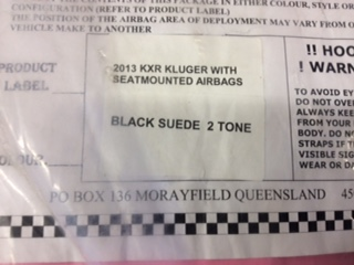 Suede Front Seat Covers Air Bag Compatible Suitable For Toyota Kluger New Part