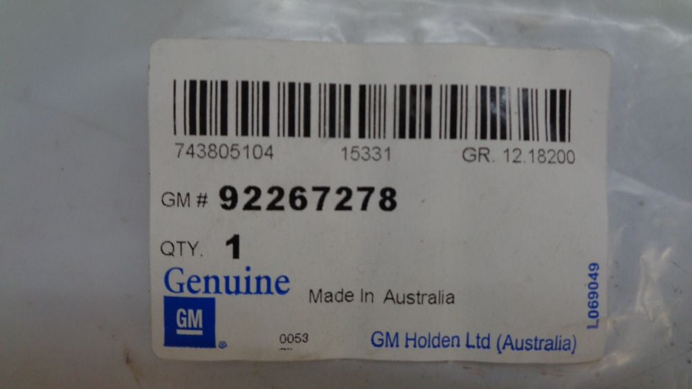 Holden VE/VF SS SSV Commodore Genuine Rear SSV Emblem New Part