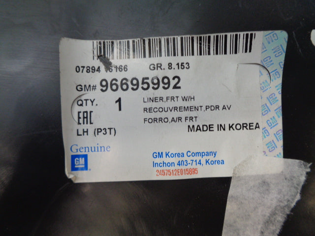 Holden Barina Genuine Left Hand Front Front Plash Guard New Part