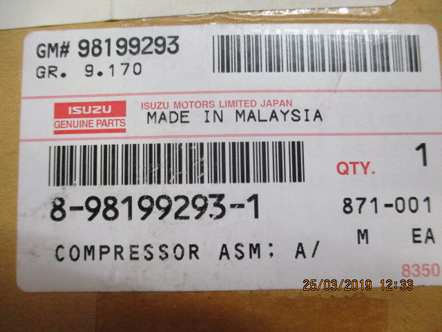 Isuzu MU-X Genuine A/C Compressor New Part