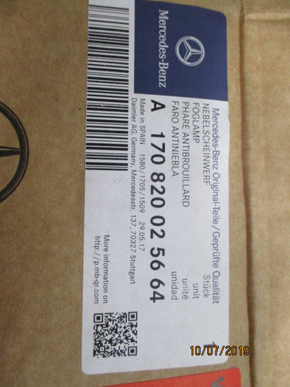 Mercedes-Benz CLK Convertible Genuine Right Hand Front Fog Light New Part