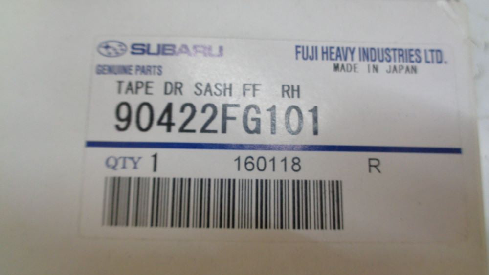 Subaru Impreza Genuine right hand front door black out tape new part